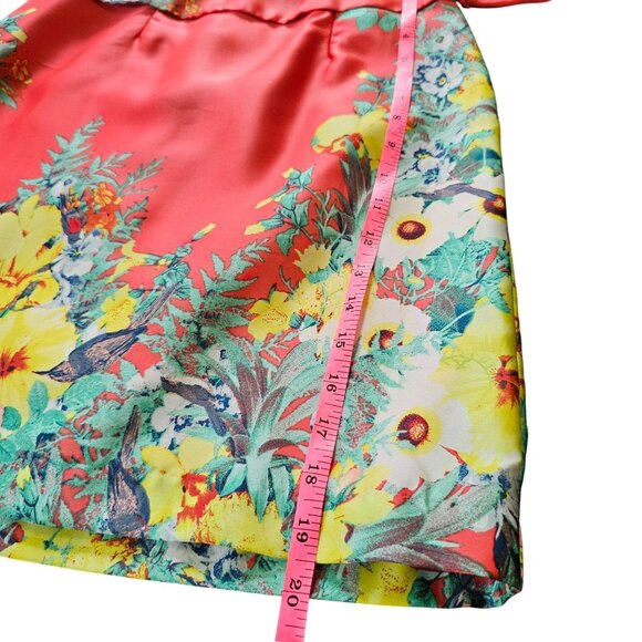 NWT Bisou Bisou Satin Mini Dress Cape Sleeves & Waist Tie Open shoulders sz 4 - Picture 13 of 13